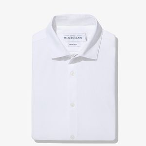 Mizzen+Main Leeward Dress Shirt White Medium Trim